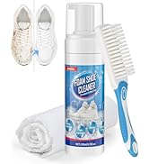 Jevvu Shoe Cleaner, 6.76fl.oz Sneaker Cleaner Foam for Removing Stains and Dirt, Shoe Cleaning Ki...