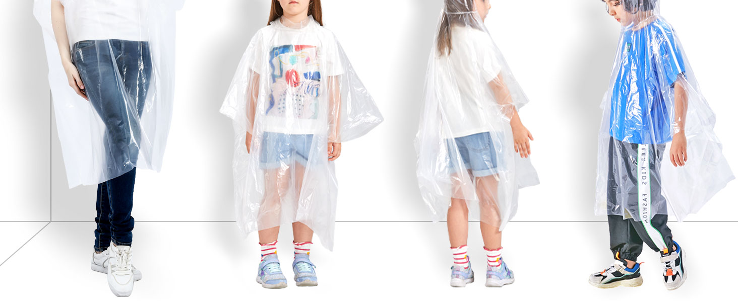 Disposable rain poncho
