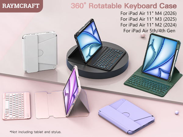 for iPad Air 11-inch M4/M3/M2 and iPad Air 5th/4th 10.9-inch Case with Keyboard
