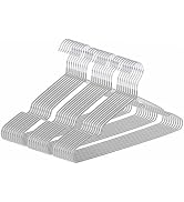 gofuch Ultra-Thin Metal Hangers, 30 Pack Non-Slip PVC Coated Space Saving Clothes Hangers for Clo...