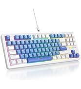 Owpkeenthy 75 Percent Gaming Keyboard Gasket Mounted,87 Key TKL Mechanical Keyboard Hot Swappable...