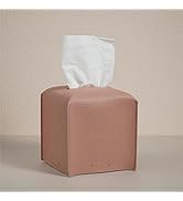 OLETHA Aesthetic Tissues Cube Box Cover, Square Tissue Box Holder, Pink