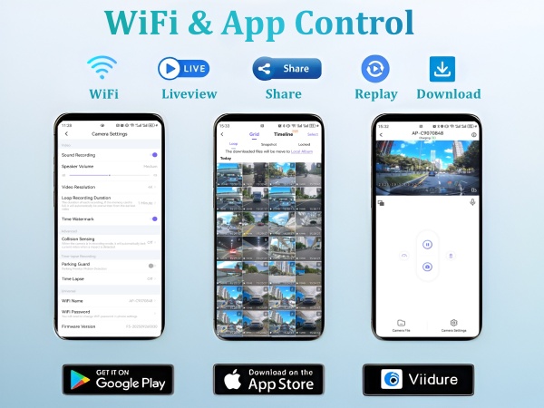 Dash Camera With App Control