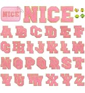 Jongdari Chenille Letter Patches Iron on Letters for Clothing, 2.2'' Varsity Letter Patch, Glitte...