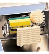 TAILI 4-in-1 Sponge Holder for Kitchen Sink with Strong Suction Cup,Dish Sponge Holder Inside Sin...