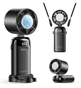KIMMOO Handheld Portable Turbo Fan with Ice Cooler, Powerful 21000 RPM, Speed (1-199), Up to 14Hr...