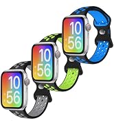3 Pack Soft Silicone Bands Compatible with Kids Apple Watch Band 38/40/41mm or 42/44/45mm, Boys G...