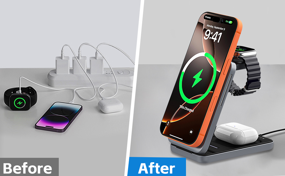 3-in-1 Magnetic Wireless Charger