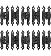 Pastlla 10 pcs Antique Cabinet Hinge, H Cold Rolled Steel Hardware Flat Decorative Hinges for Cab...