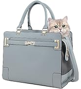 Betop House Designer Pet Carrier Tote Purse for Small Dogs and Cats Soft-Sided Grey