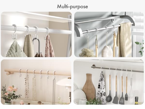 White Shower Curtain Hooks