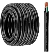 Kimbluth 10 Gauge 3 Conductor Power Cable SJTW Outdoor Extension Cord 10FT, 10/3 Heavy Duty Pure ...