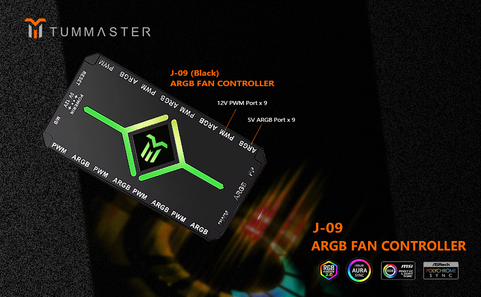 J-09(Black) ARGB Fan Controller