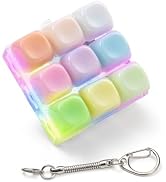 Keyboard Fidget Toy Light up, Fidget Keyboard Clicker with Keycap Keychain, Mini Key Board Clicke...