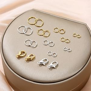 500PCS O Rings and Lobster Clasps