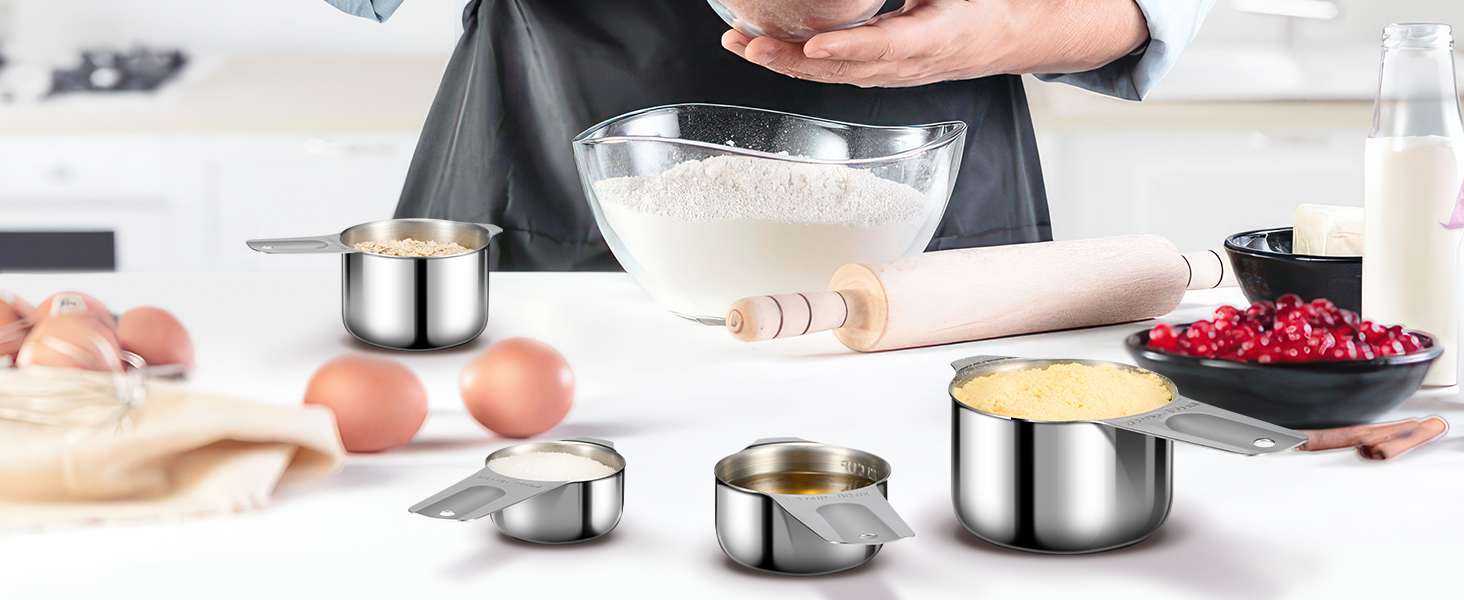 measuring cups stainless steel