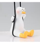 Car Mirror Hanging Accessories Swing Duck Car Mirror Hanging Ornament Anime Car Accessories for C...