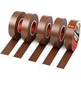 RED WOLF 5 Pack Brown Electrical Tape 3/4 Inch x 66 Ft Industrial Grade UL/CSA Listed 7 Mil Thick...