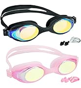 EWPJDK Kids Swim Goggles - 2 Pack Swimming Goggles Anti Fog No Leaking For Kids Age 5-13