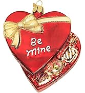 Old World Christmas Valentine Chocolates Glass Blown Ornament for Christmas Tree, Handcrafted Hol...