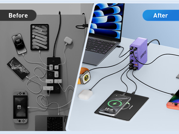 usb and usb c charging station