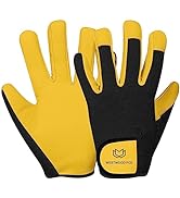 WESTWOOD FOX Gardening Gloves Leather Thorn Safety Working Heavy Duty Work Gloves for Women Men G...
