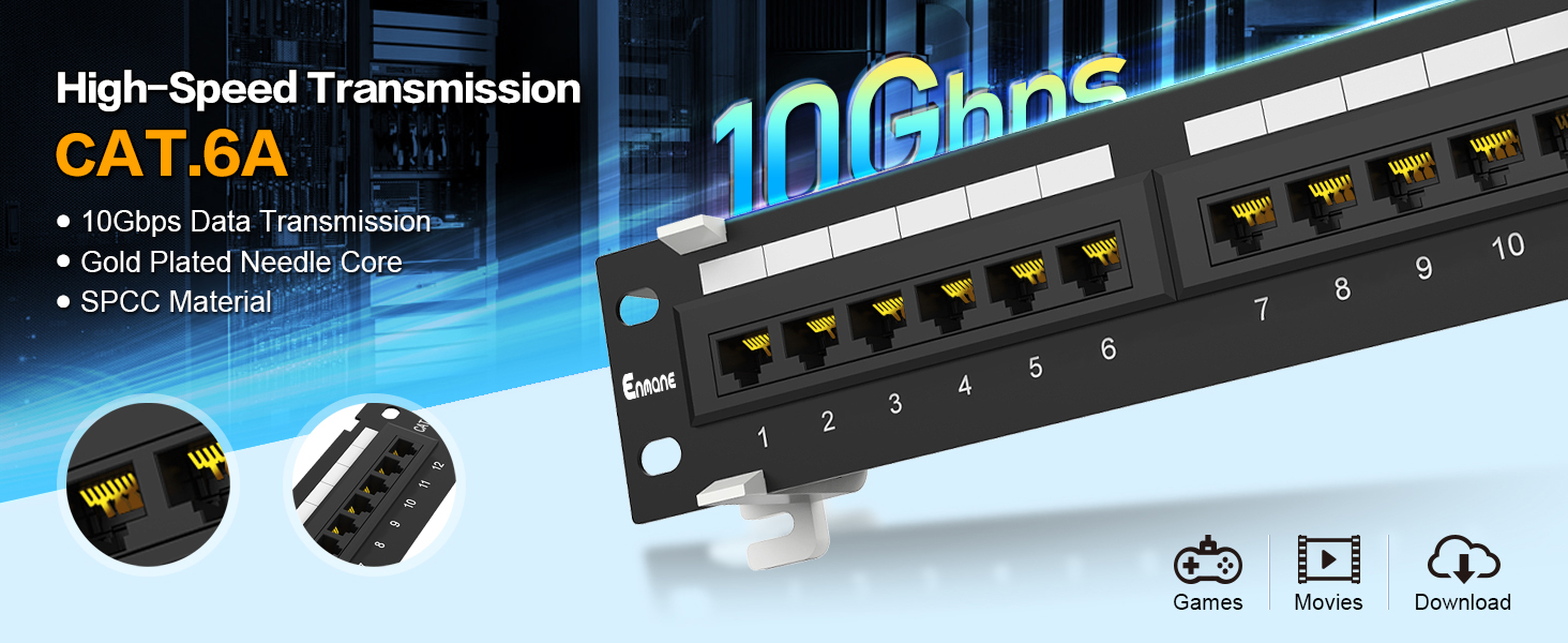 12port network patch panel