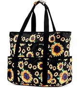 Beach Bags for Women, Large Beach Tote Bag with Zipper Tons of Pockets Beach Bag Waterproof Sandp...