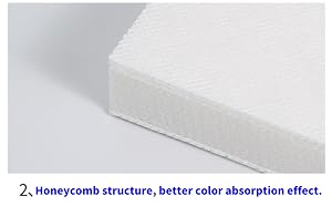 Honeycomb structure, better color absorption effect.