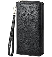 Chelmon Womens Wallet Leather RFID Blocking Purse Credit Card Clutch