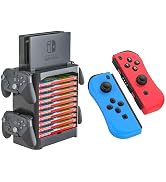 Skywin Game Storage Tower and Controllers For Nintendo Switch - Game Holder Game Disk Rack Organi...