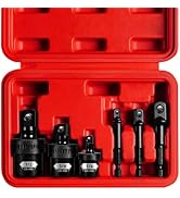 BLACKROBOT 6PCS Impact Swivel Socket Set with Drill Adapter, 1/2
