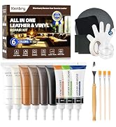 Kenbry Leather Repair Kit, Vinyl Repair Kit for Car Seat, Couch & Furniture, Leather Filler & Scr...
