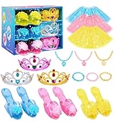 Meland Princess Dress Up for Girls - Dress Up Clothes for Girls with Princess Shoes, Toys for Tod...