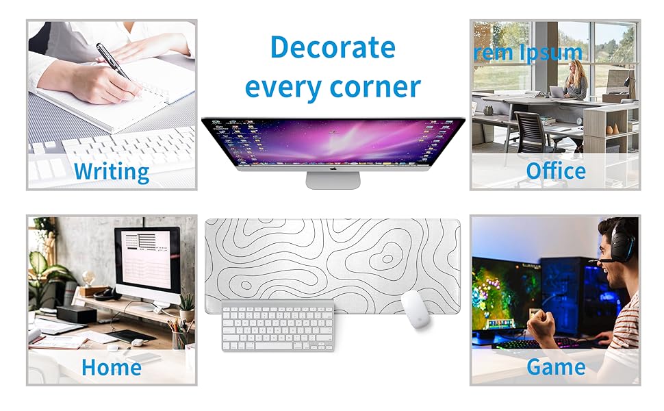 Gaming Desk Pad Working Writing Desk Mat