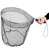 Beoccudo Fly Fishing Net Trout Net Fly Fishing Nets Freshwater Trout Landing Net, Net Hoop 14.2x1...