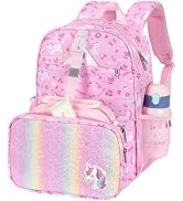 BrainyBees Kids Backpack for Girls - 15 Inch Unicorn Backpack for Kids Age 4-7, Daycare Backpack ...
