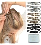 Fallinlocks 9 Pack Prestige Hair Pins for Women, 2.36" Small French Hair Pins for Thin & Thick Ha...