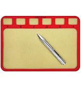 INDIVSHOW The Red Bead Mat and 5.9" Bead Scoop,Soft and Foldable with 6 Spaced Apart Grids for DI...