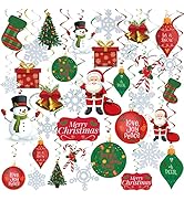 GOER 36 Pcs Christmas Decorations,Hanging Swirls for Christmas Party Supplies