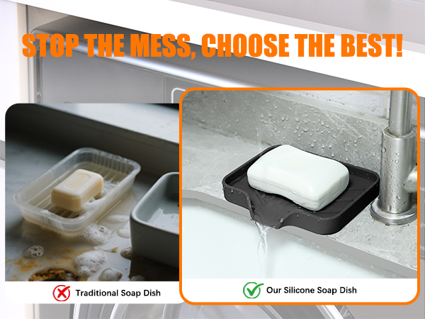 silicone soap holder for kitchen sink
