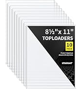 HYARUAT 8.5 x 11 Rigid Clear Toploaders - PVC Document Sheet Protectors, Plastic Sleeves for Pape...
