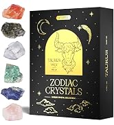 Wyspell Taurus Crystal Set - 6 Raw Taurus Crystals and Healing Stones - Zodiac Gifts for Women - ...