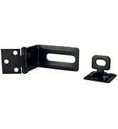 QCAA 90 Degree Angel HASP and Swivel Staple, 4-1/2", Steel, Black, 1 Pack, Made in Taiwan