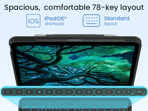 typecase Keyboard Case for iPad A16 11th / 10th Gen & iPad Air 11-inch(M4/M3/M2, 2026/2025/2024)