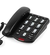 Awishwell Landline Phones for Seniors, Big Button Telephone with Loud Volume and One-Touch Speed ...