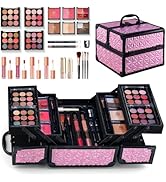 Color Nymph All in one Makeup Kit For Girls Teens, Makeup Set 4 Trays Spacious Space Train Case f...