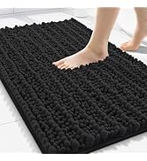 Smiry Bathroom Rugs Mat 30x20, Extra Soft Absorbent Chenille Bath Rugs, Non Slip Rubber Backing M...