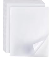 LuckyGuard 30 Sheets Full Sheet Label Sticker Paper, 8.5" x 11" White Blank Printable Sticker Pap...