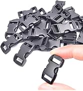 100 Pack 3/8 Inch Curved Side Release Buckles for...